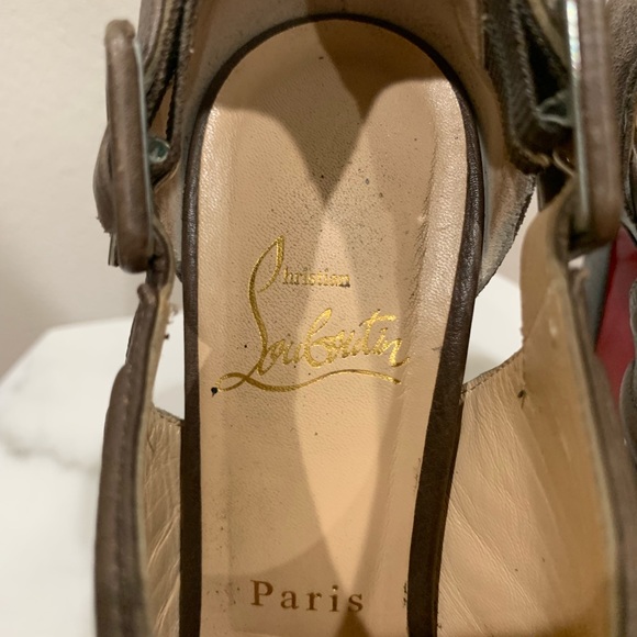 Christian Louboutin ByeBye heels Grey suede 36 1/2 - Picture 5 of 5